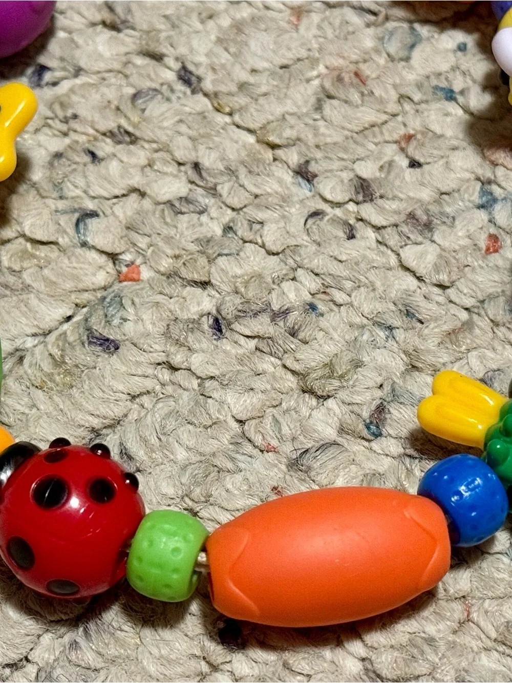 Nuby Bug-A-Loop Teething Ring Bracelet Toy Baby Toddler Multicolor